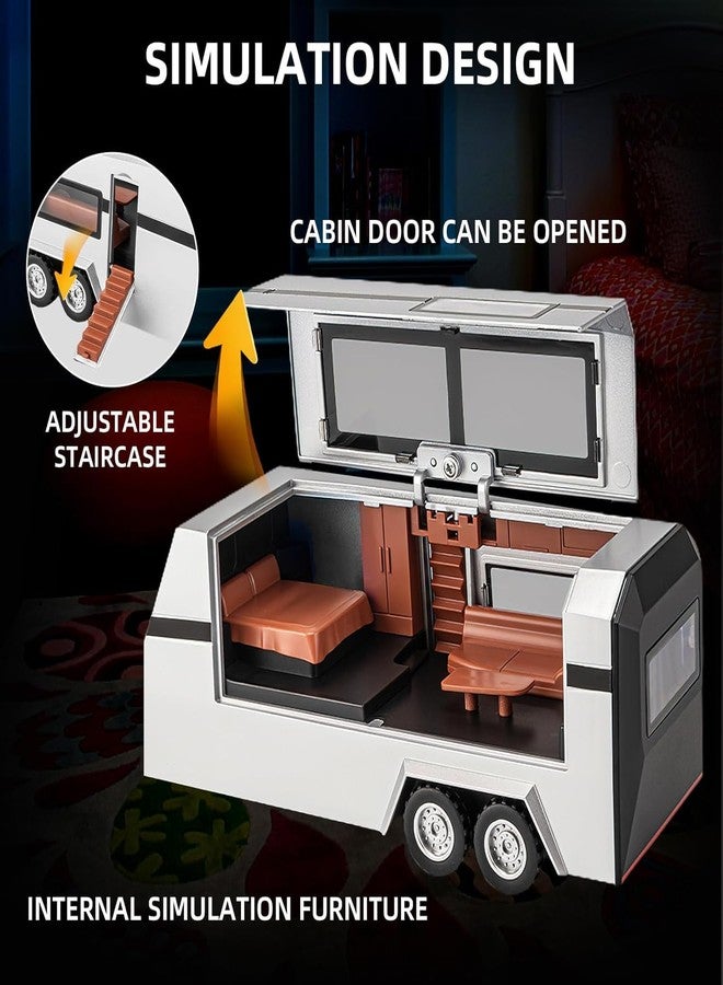 بلس بوينت طقم نموذج سيارة سايبرتراك من سبيكة معدنية بمقياس 1/32 من بلس بوينت، مع دراجة نارية شاطئية، وسيارة سايبرتراك معدنية مصبوبة، وصوت وإضاءة، وخاصية السحب للخلف، هدية مثالية لأعياد الميلاد، أسود - Image 5
